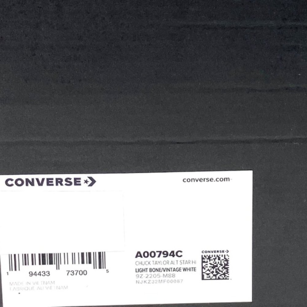 Converse Chuck Taylor All Star High Top Beige Men’s Size Canvas Sneakers A00794C - Picture 8 of 9